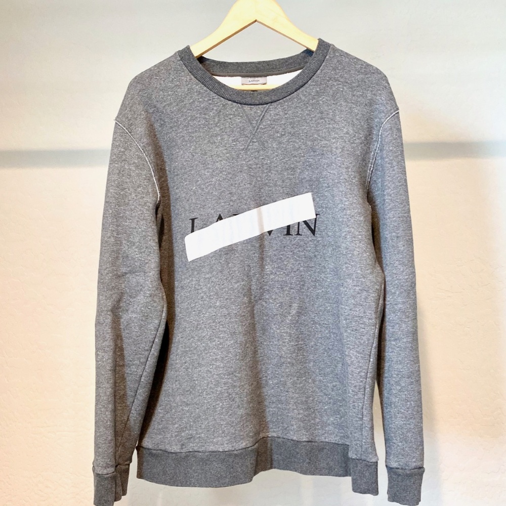 Lanvin Barre Print Reflective Sweatshirt Italy XL